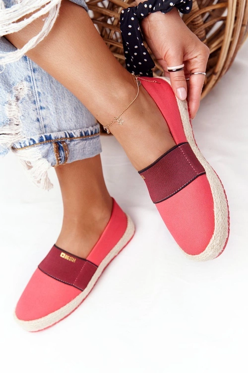 Espadryle Na Plecionej Podeszwie Big Star HH274478 Czerwone