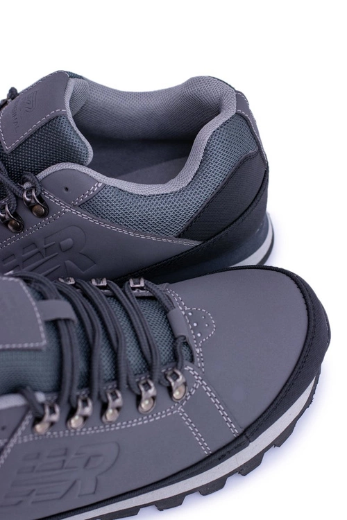 Solidne Męskie Szare Buty Trekkingowe Newlans