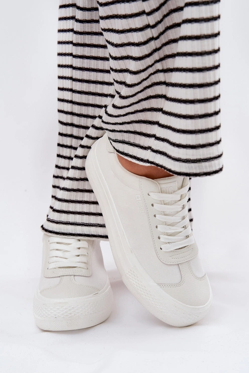 Trampki Damskie Na Platformie Big Star RR274337 Białe