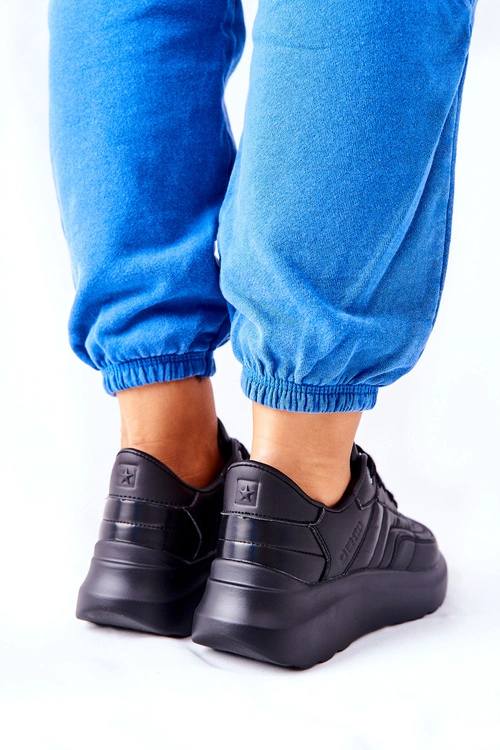 Damskie Sportowe Buty Memory Foam Big Star II274332 Czarne