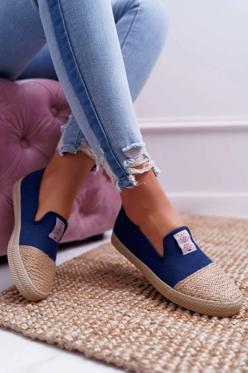 Espadryle Damskie Cross Jeans Granatowe DD2R4046