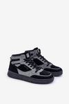 Zamszowe Sneakersy Męskie Big Star OO174303 Hi-Poly System Czarno-Szare