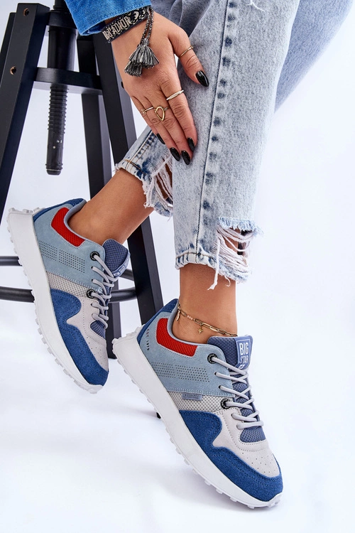 Damskie Sneakersy Big Star LL274421 Niebieskie