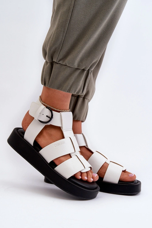 Damskie Sandały Big Star NN274072 Białe