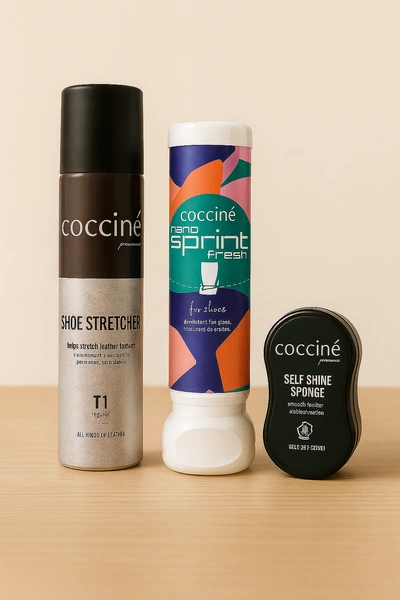 Zestaw produktów Cocciné – kompleksowa pielęgnacja, dopasowanie i świeżość obuwia
