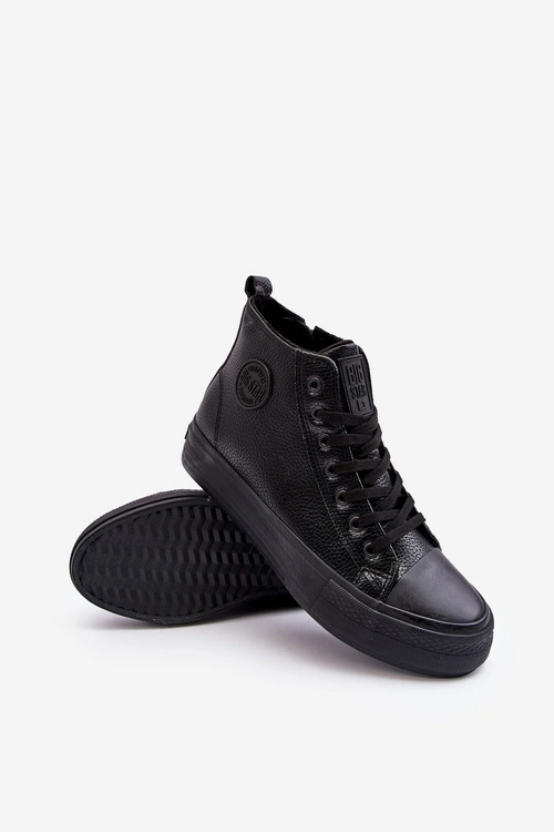 Ocieplane Wysokie Trampki Męskie Na Suwak Czarne Big Star MM174065