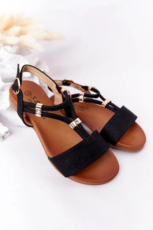 Dziecięce Sandały S.Barski Comfort Czarne