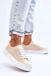Wygodne Trampki Na Platformie Lee Cooper LCW-23-31-1808L Beżowe