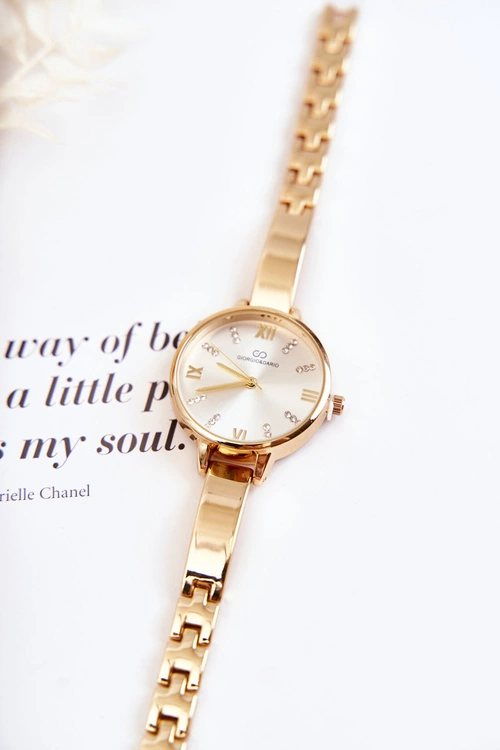 Modny Zegarek Z Cyrkoniami Giorgio & Dario Złoty