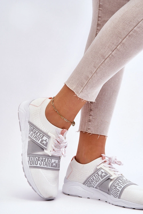 Damskie Sportowe Buty Memory Foam Big Star HH274355 Białe