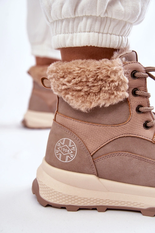 Ocieplane Botki Trapery Lee Cooper LCJ-22-44-1363 Różowe