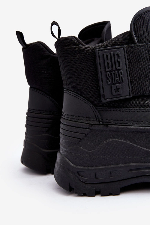 Dziecięce Śniegowce Na Rzep Ocieplane Czarne Big Star MM374122