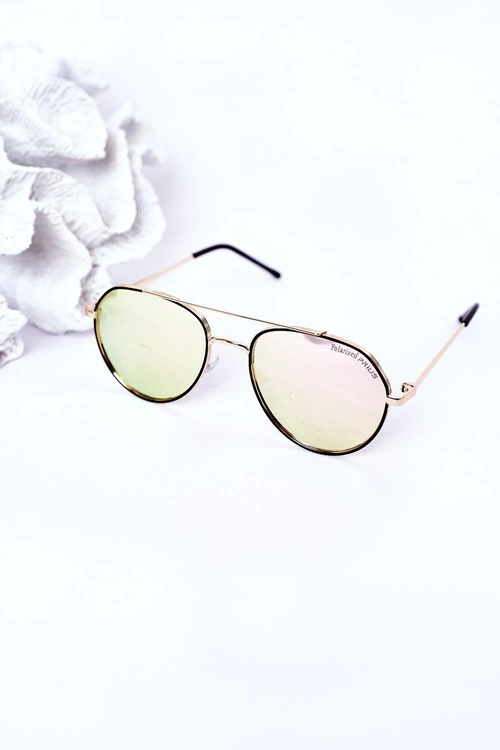 Okulary Przeciwsłoneczne Aviatory Z Polaryzacją Różowo-Żółte