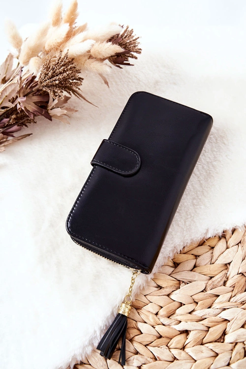 Duży Portfel Damski Z Dodatkowymi Portmonetkami Czarny