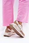 Sneakersy Damskie Big Star RR274A216 HI-POLY SYSTEM Beżowe