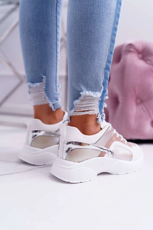 Sportowe Damskie Buty Różowe Mindley