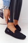 Damskie Zamszowe Mokasyny Czarne San Marino