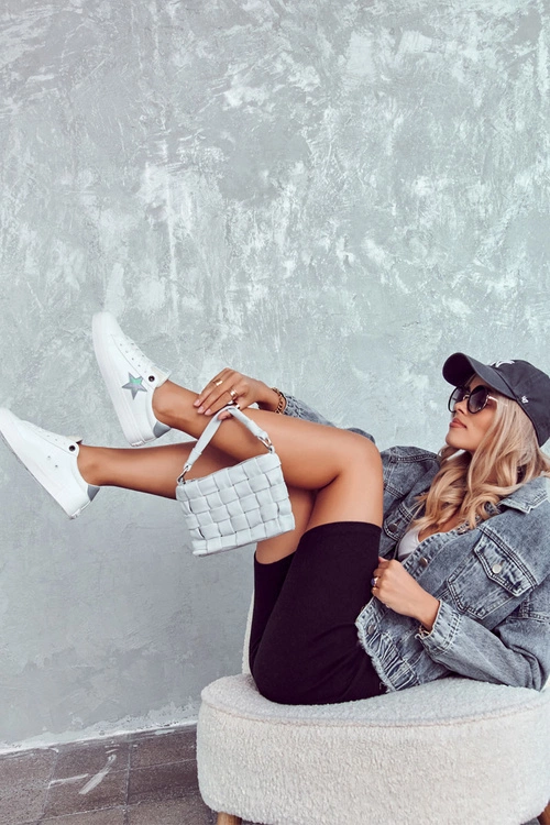 Skórzane Tenisówki Gwiazda Big Star JJ274240 Białe