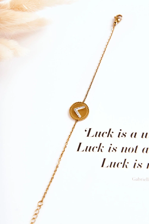 Damska Bransoletka Celebrytka Z Ozdobą I Cyrkoniami Złota