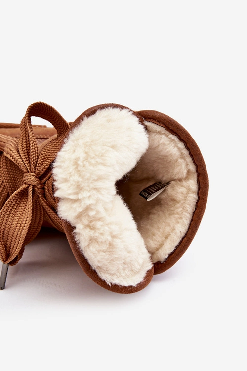 Damskie Śniegowce Z Wiązaniem D.Franklin DFSH370006 Brązowe