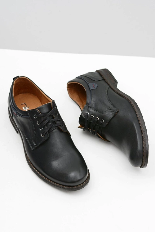 Czarne Męskie Półbuty NIKOPOL 1577