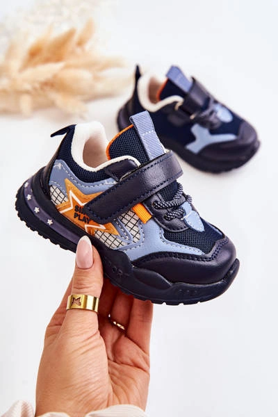 Dziecięce Lekkie Buty Sportowe Granatowe Mobby