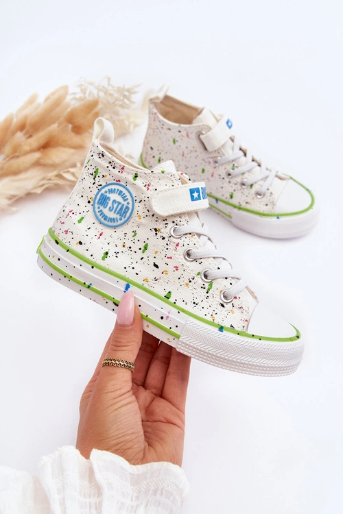 Dziecięce Wzorzyste Trampki Big Star LL374049 Białe