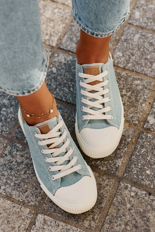 Materiałowe Trampki Damskie Big Star RR274796 Niebieskie