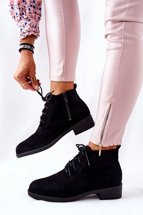 Ocieplane Botki Czarne Malitea