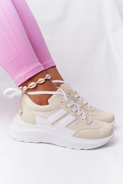 Damskie Sportowe Buty Sneakersy Beżowe Holiday