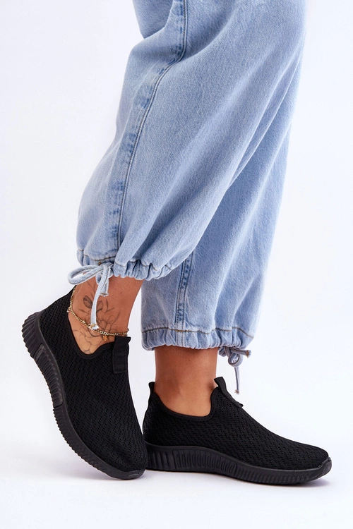 Klasyczne Wsuwane Buty Sportowe Czarne Frankie