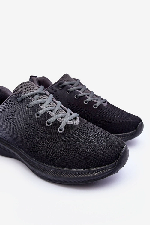 Męskie Lekkie Buty Sportowe Szaro-Czarne Royce