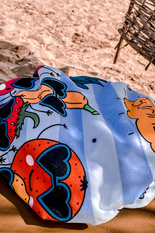 Plecak Torba Ręcznik 3w1 Paski Biało-Niebieskie