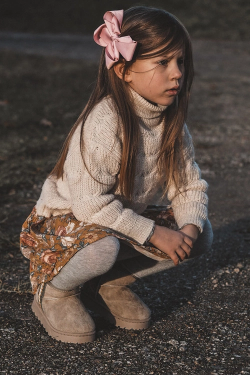 Śniegowce Botki Ocieplane Dziecięce Zielone Leonora