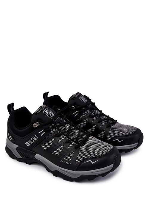 Męskie Buty Sportowe Trapery Memory Foam Big Star KK174105 Czarne