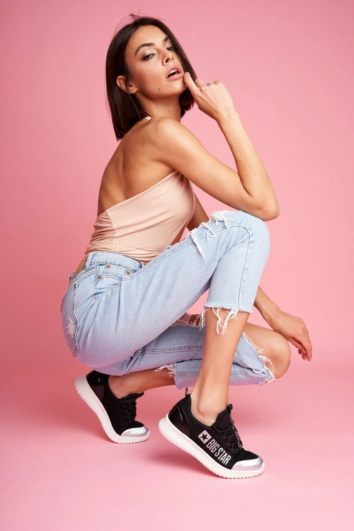 Damskie Sportowe Obuwie Big Star Czarne FF274A409