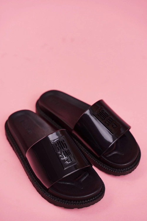 Klapki Damskie Big Star na Platformie Czarne FF274813