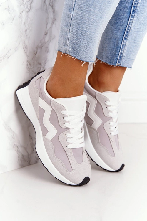 Damskie Sportowe Buty Sneakersy Szare Move On