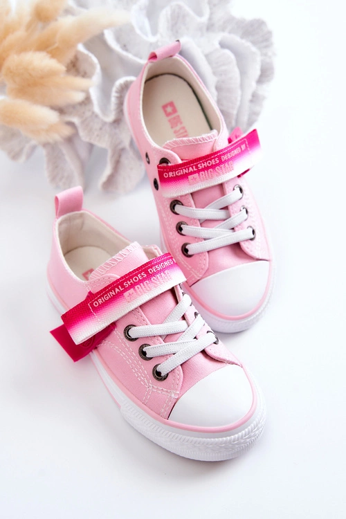 Dziecięce Niskie Trampki BIG STAR JJ374073 Różowe