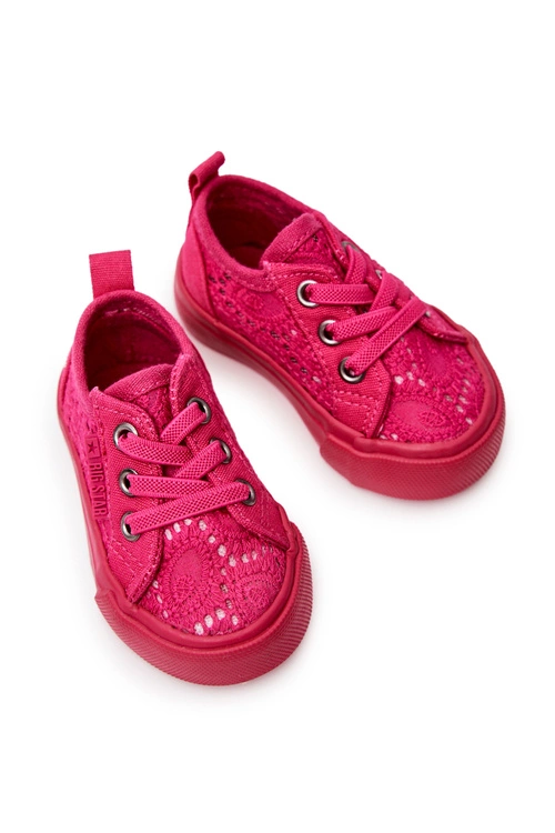 Trampki Ażurowe Big Star JJ374015 Różowe