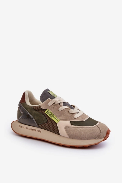 Buty Sportowe Sneakersy Męskie Memory Foam System Big Star NN174345 Khaki