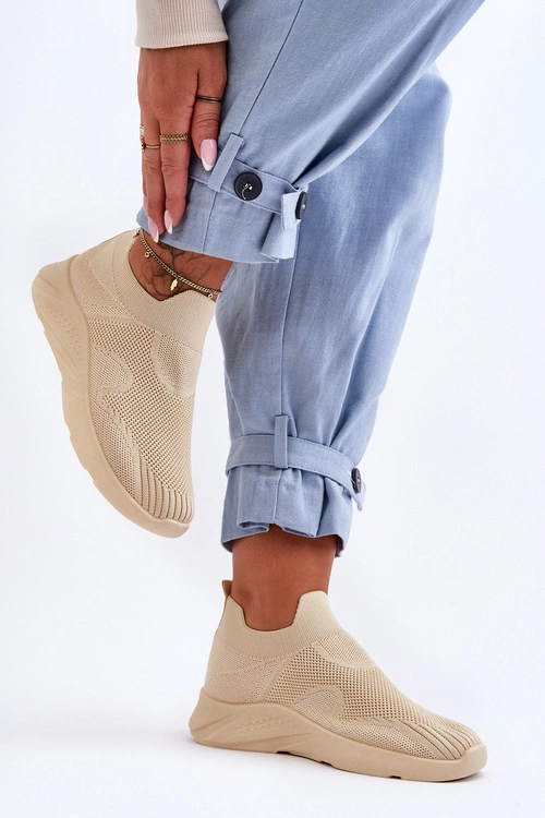 Damskie Wsuwane Buty Sportowe Beżowe Claris