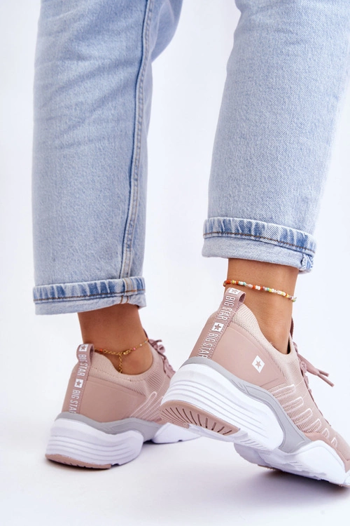 Damskie Wsuwane Buty Sportowe Memory Foam System Big Star LL274A141 Nude