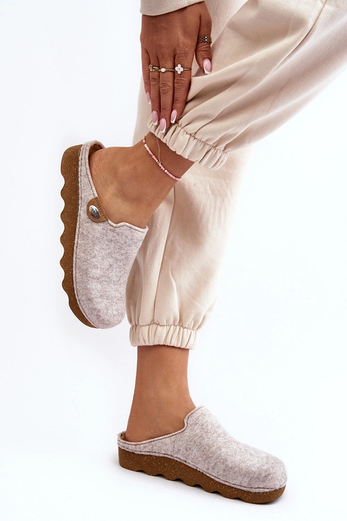 Obuwie Domowe Kapcie Damskie Profilaktyczne Inblu DK000011 Beżowe