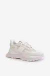 Sneakersy Damskie Na Platformie Białe Nevelaine