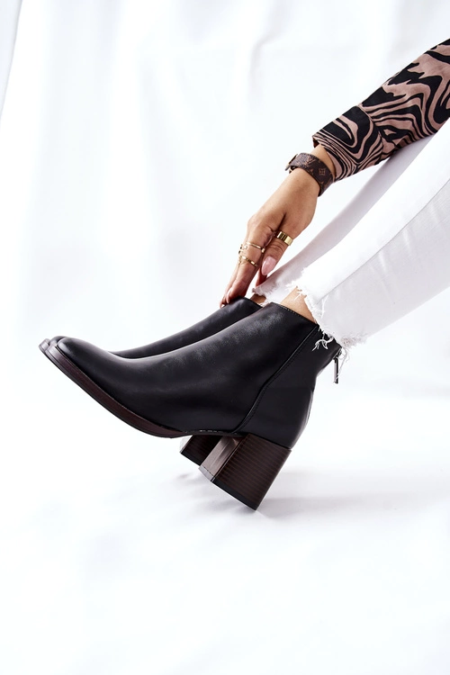 Sergio Leone Botki Na Słupku BT545 Czarne