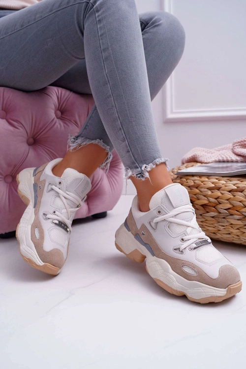 Damskie Sportowe Obuwie Big Star by Daniel Lopez Beżowe FF274429