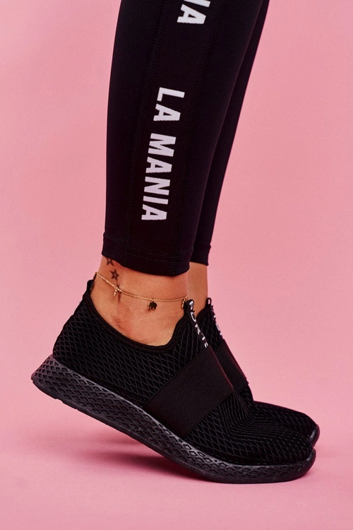 Damskie Sportowe Obuwie Wsuwane Lekkie Czarne La Fiesta