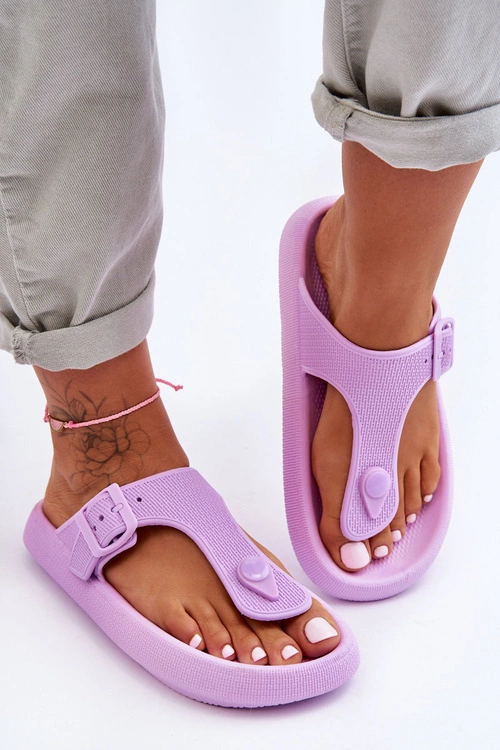 Damskie Piankowe Japonki Fioletowe Apolla