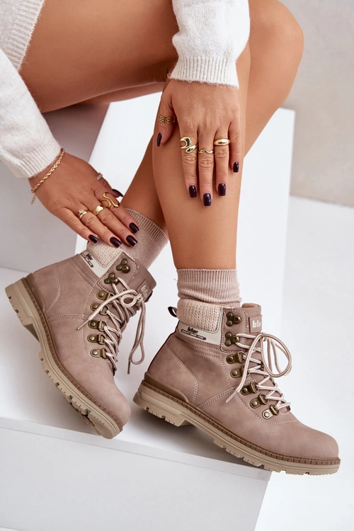 Ocieplane Trapery Damskie Lee Cooper LCJ-24-03-3042 Ciemnobeżowe